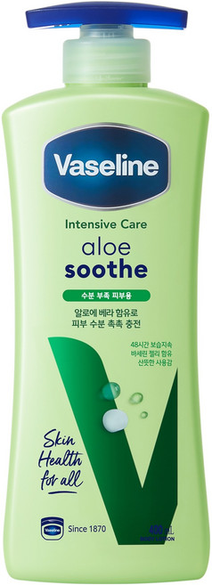 바세린 인텐시브 케어 알로에 수드 바디로션, 400ml, 1개