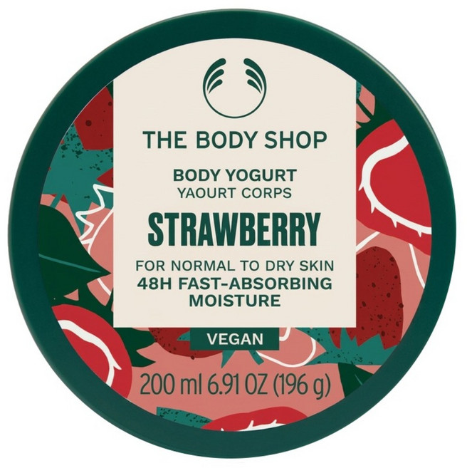 THE BODY SHOP 美體小舖 台灣公司貨 草莓嫩白保水美肌優格, 1個, 200ml