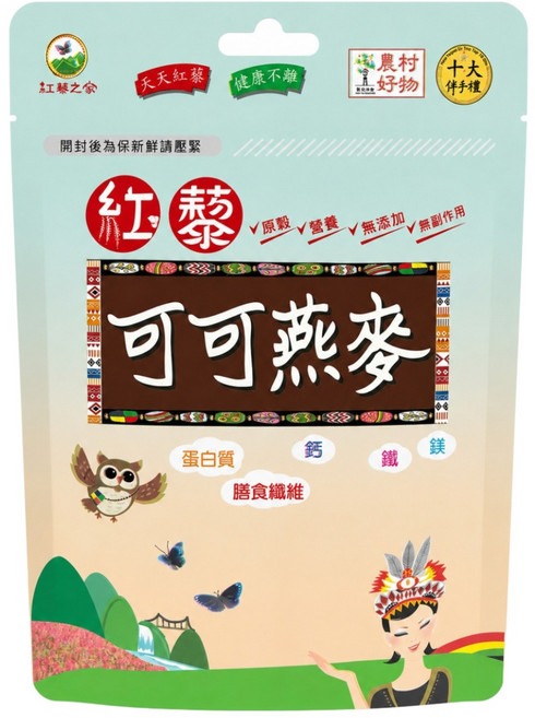 紅藜之家 紅藜可可燕麥粉, 275g, 1個