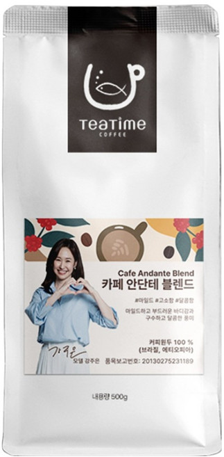티타임커피 카페 안단테 블렌드, 500g, 1개
