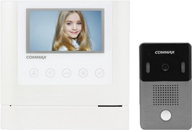 COMMAX 아날로그 칼라 비디오폰 화이트, CAV-43M