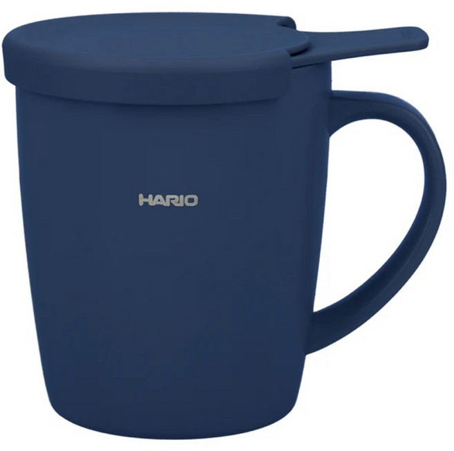 HARIO 好璃奧 茶&咖啡兩用馬克杯 330ml TCM-300-NV, 海軍藍, 1個