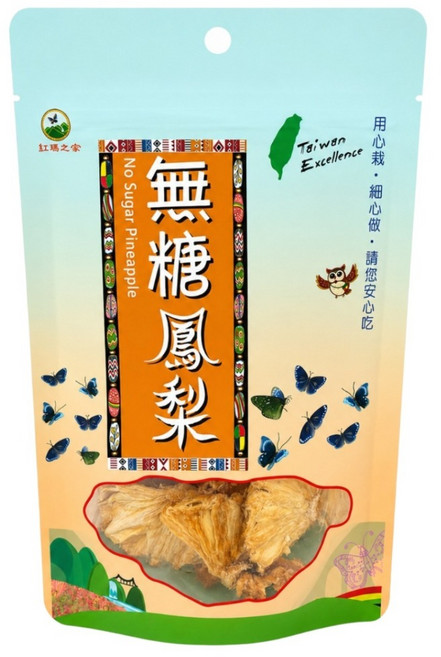 紅藜之家 無糖鳳梨乾, 1個, 60g