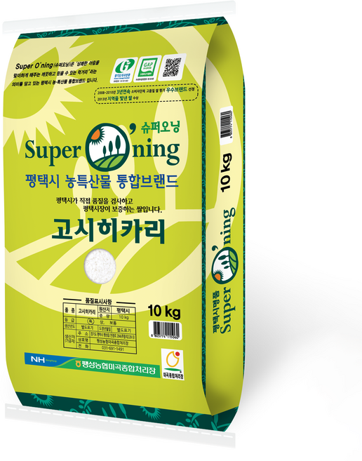 팽성농협 슈퍼오닝 2026년산 햅쌀 고시히카리 백미 특등급, 10kg, 1개