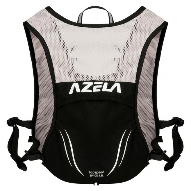AZELA 越野跑步戶外登山運動包 輕量馬拉松路跑背心包, 黑色