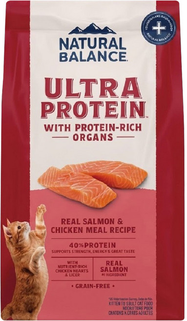 NATURAL BALANCE 自然平衡 極致蛋白全貓配方貓糧, 1360g, 1個, 鮭魚 + 雞肉
