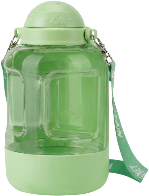 HiPiPet 寵物外出水壺 飲水 1L + 飼料 300ml, 綠色, 1個
