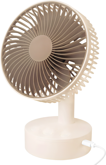aibo 自動擺頭 靜音大風量USB風扇 可定時 6吋, 奶茶棕, USB-FAN-AB233-BR