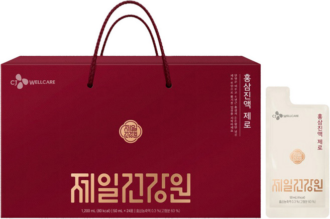 CJ웰케어 제일건강원 홍삼진액 제로 24p, 1개, 1.2L