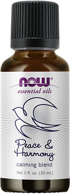 NOW Foods 複方純精油 平靜舒緩, 1件, 30ml, 薄荷 + 廣藿香 + 甜橙 + 薰衣草 + 羅勒