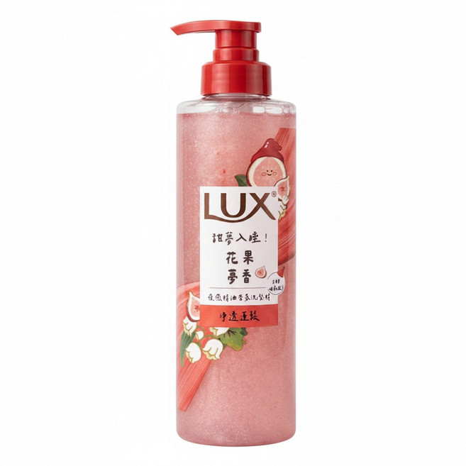LUX 麗仕 療癒精油香氛洗髮精 花果夢香 淨透蓬鬆, 1件, 470ml