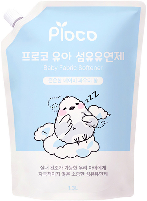 프로코 유아 섬유유연제 베이비파우더향 리필, 1개, 1.3L