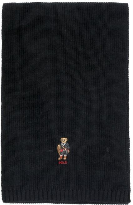 POLO RALPHLAUREN 假日熊針織圍巾