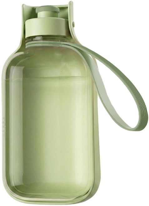 Hovelo 可折疊寵物隨行水杯 550ml, 綠色, 1個