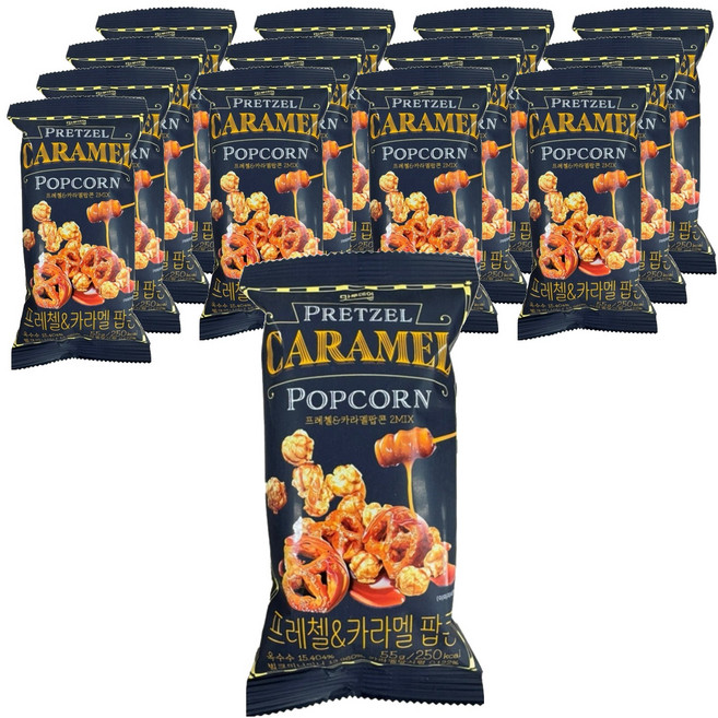 맛투데이 프레첼 카라멜 팝콘, 55g, 14개