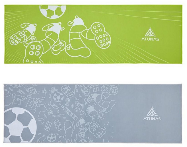 ATUNAS 歐都納 好GOAL力吸水巾2件組 A6AC2602N, 綠色 + 灰色, 1套