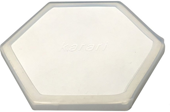 日本 karari 瞬吸速乾珪藻土杯墊 六角型 白色 1個 10 x 8.5 x 0.8cm