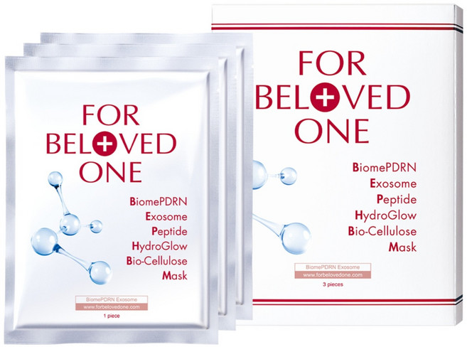 FOR BELOVED ONE 寵愛之名 台灣公司貨 PDRN泌肽水光生物纖維面膜, 1組, 3入