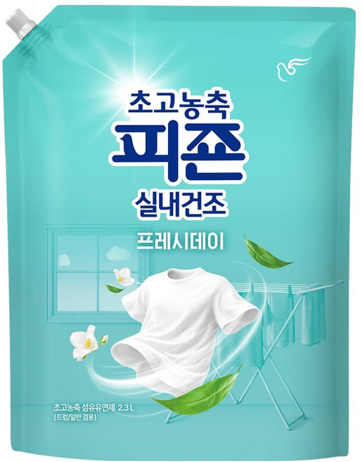 피죤 초고농축 섬유유연제 피죤 실내건조 프레시데이, 1개, 2.3L