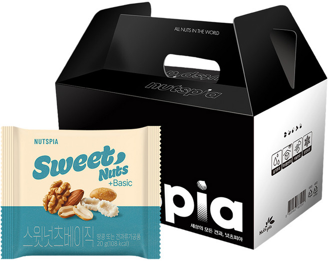 넛츠피아 스윗넛츠 베이직 15p 선물세트 300g, 1세트