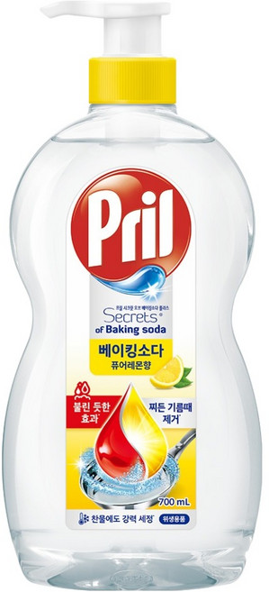 프릴 시크릿 오브 베이킹소다 플러스 퓨어레몬향, 700ml, 1개
