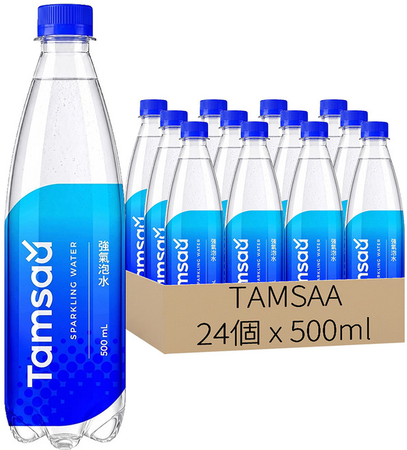 TAMSAA 強氣泡水, 24個, 500ml