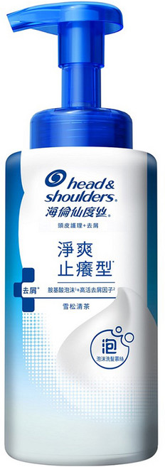 head&shoulders 海倫仙度絲 泡沫洗髮慕絲 淨爽止癢型 雪松清茶, 360g, 1件