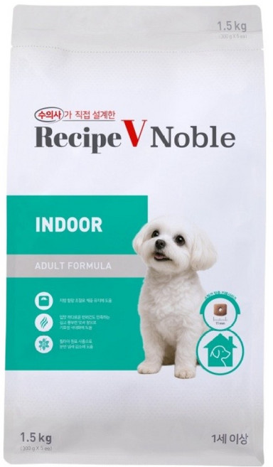 유한양행레시피브이 강아지 노블 미니 기능성 사료, 어덜트, 1.5kg, 1개