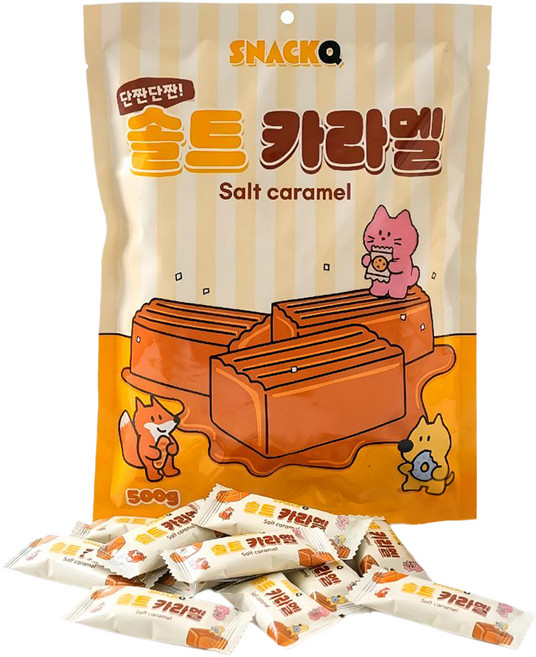 스낵큐 소금 카라멜 80p, 1개, 500g
