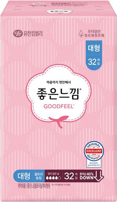 좋은느낌 오리지널 울트라 생리대 날개형, 대형, 32개입, 1개