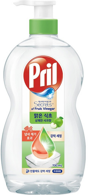 프릴 맑은 식초 리뉴 주방세제 상쾌한 사과향, 1개, 700ml