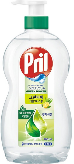 프릴 시크릿 오브 그린파워 리뉴 주방세제 레몬그라스향, 1개, 700ml