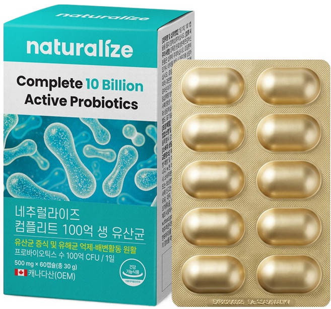 네추럴라이즈 컴플리트 100억 생 유산균 30g, 1개, 60정