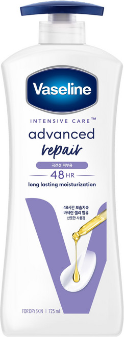바세린 인텐시브 케어 어드밴스드 리페어 바디로션, 725ml, 1개