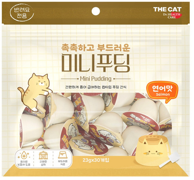 더캣 고양이 미니컵 푸딩 간식 30p, 690g, 1개, 연어맛