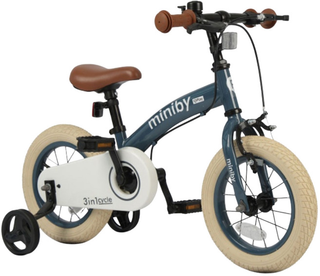 Qplay Miniby 多功能兒童自行車 附輔助輪, 藍色, 30.5cm