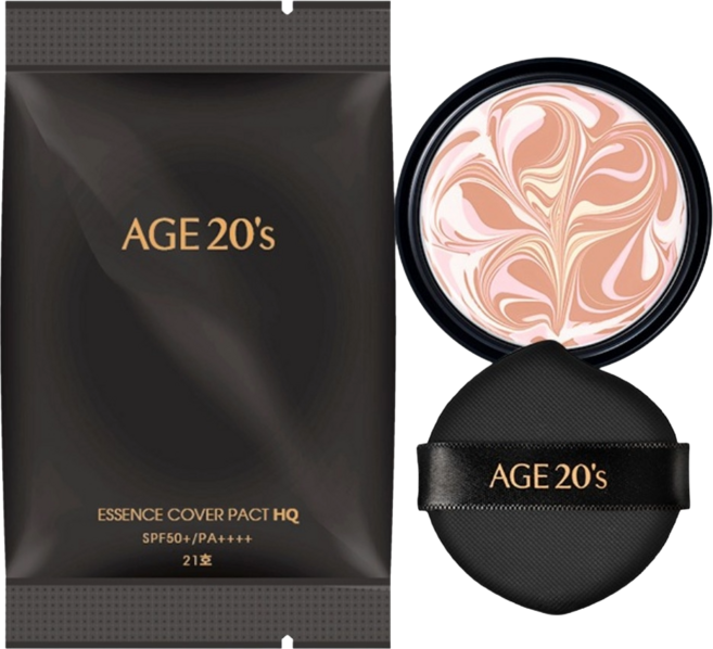 AGE20'S 台灣公司貨 鉑金奢華光綻爆水補充包粉餅 SPF50+ PA++++, BE-21 亮白色, 1個