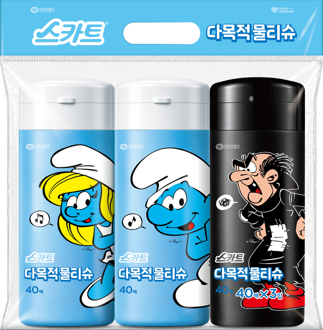 스카트다목적 물티슈 3종 x 40p 세트, 1세트, 60g