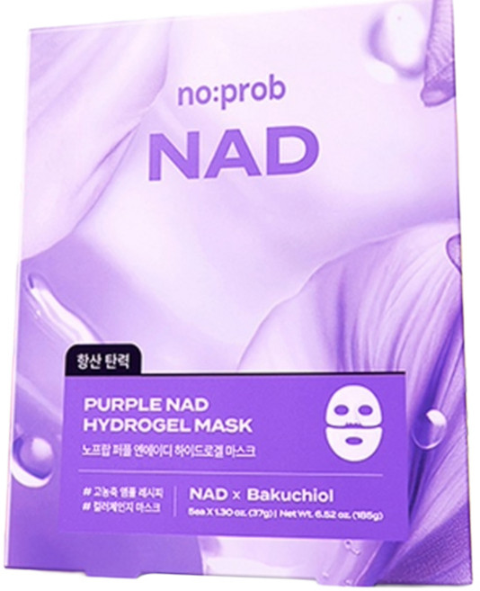 노프랍 퍼플 NAD 하이드로겔 마스크팩, 1개, 5개입