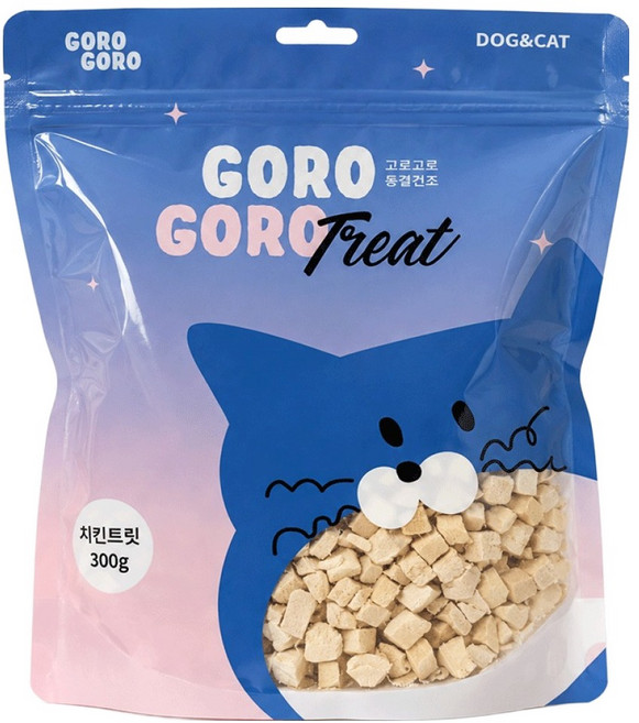 gorogoro 강아지 고양이 동결건조 간식, 300g, 1개, 치킨
