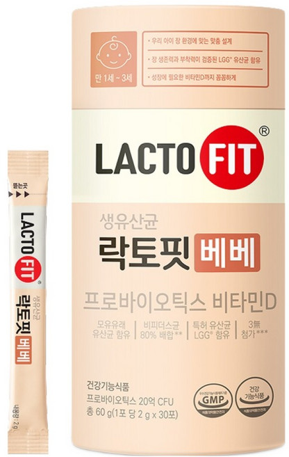락토핏 베베 생유산균 30p, 60g, 1개