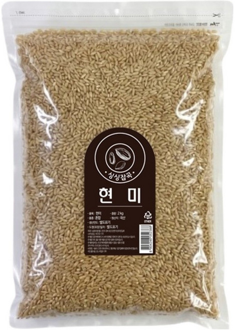 싱싱잡곡 국내산 현미, 2kg, 1개