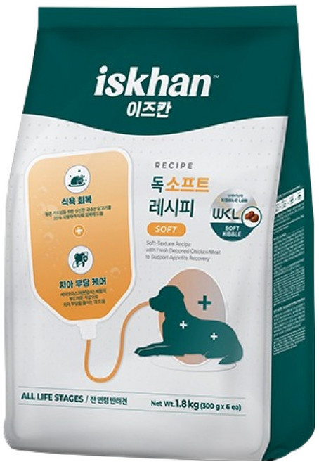 이즈칸 전연령 독 소프트 레시피, 1.8kg, 1개, 닭