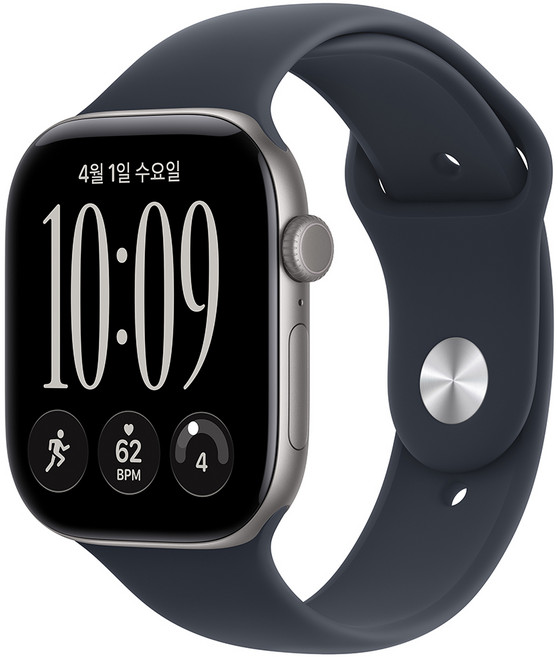 3위 - Apple 2026 애플워치 시리즈 12, 스페이스 그레이, 46mm, GPS, 알루미늄, 네이비 블루 스포