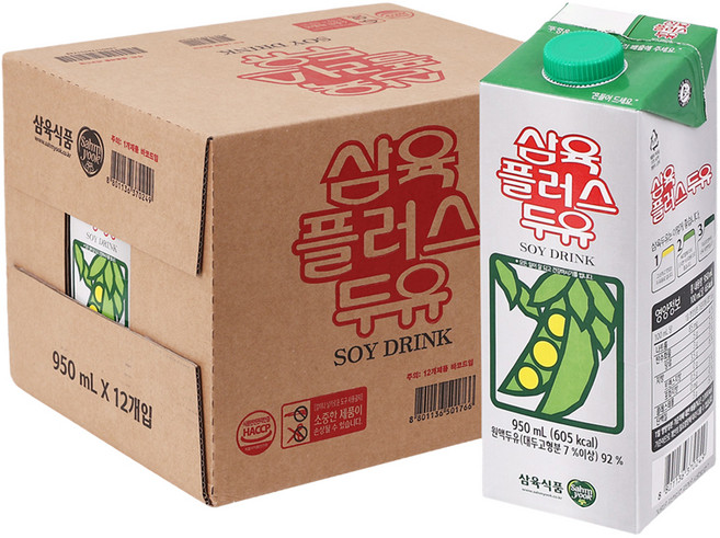 삼육두유 플러스두유, 950ml, 12개