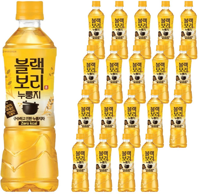 하이트진로 블랙보리 누룽지 제로칼로리, 20개, 500ml