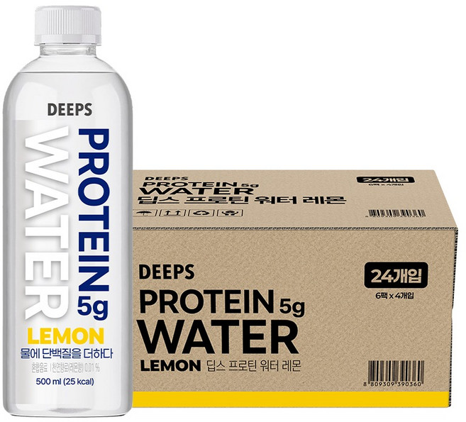 딥스 프로틴 워터 레몬, 24개, 500ml