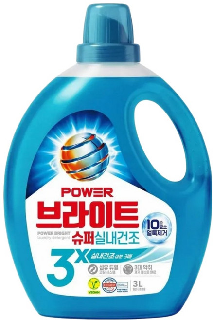 브라이트 슈퍼 실내건조 액체세제 본품, 1개, 3L