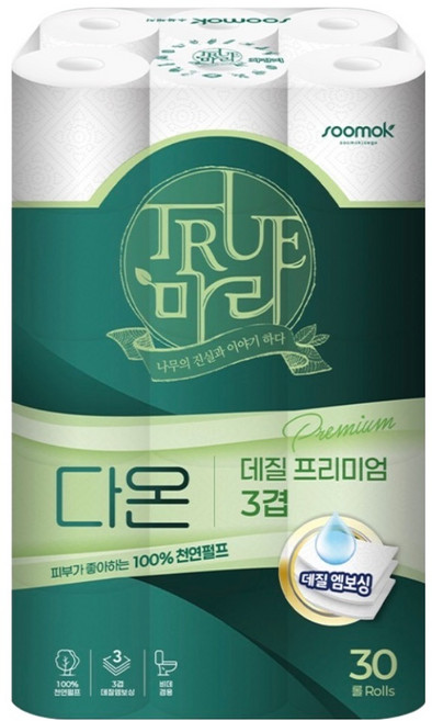 트루마리 수목제지 다온 화장지, 1개, 30롤, 30m