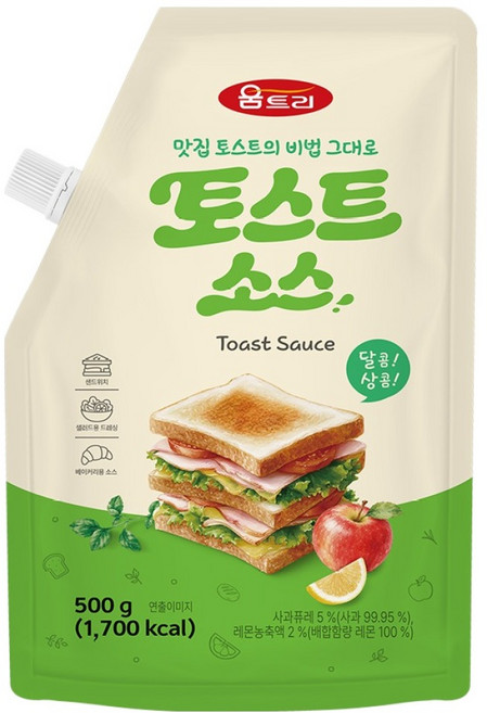 2위 - 움트리 토스트소스, 500g, 1개